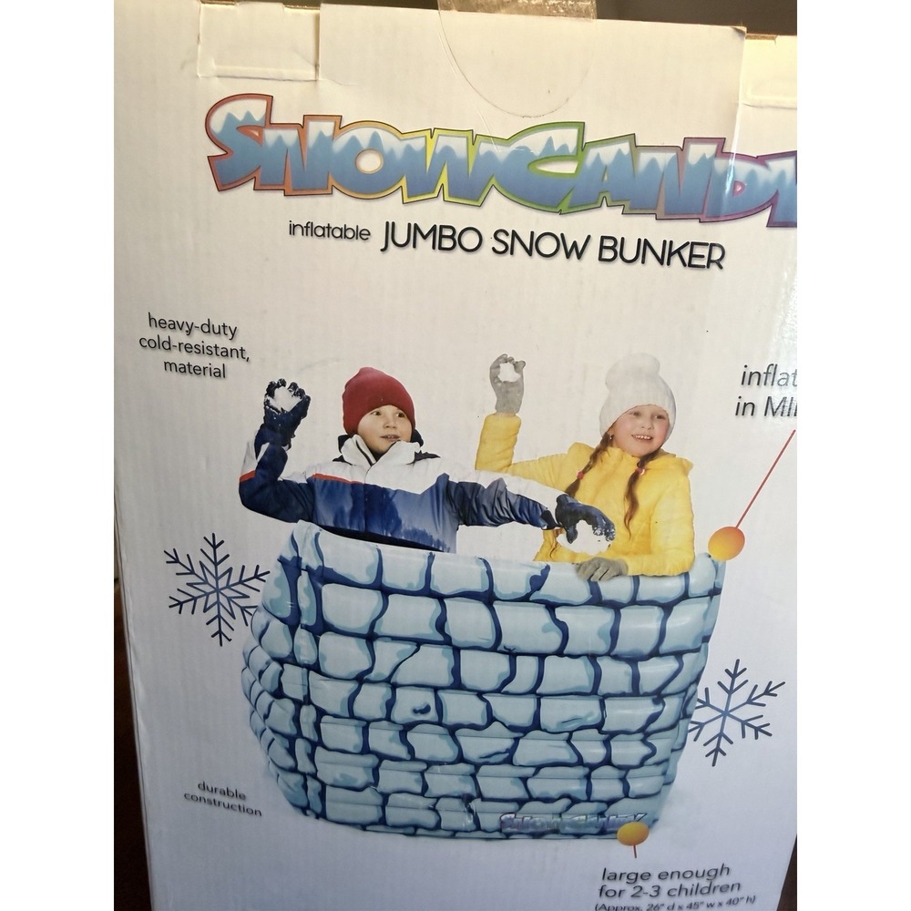SnowCandy Inflatable Snow Bunker Outdoor Winter 26 X 45 X 40 NIB